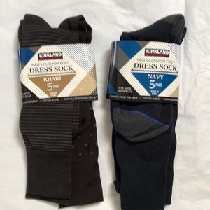 Two Packages of Kirkland Men’s dress socks.